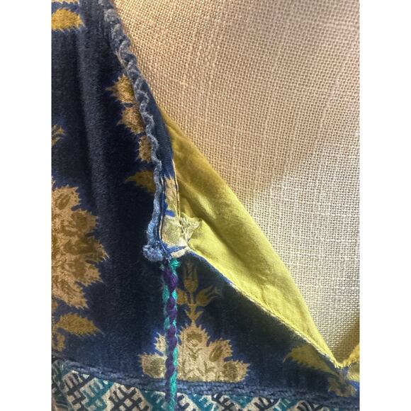 Soft Surroundings Top Floral Boho Hippie Tassel Women's M Multicolor 3/4 Sleeve - Picture 10 of 14